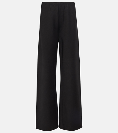 Wardrobe.nyc Wool-blend Wide-leg Pants In Black
