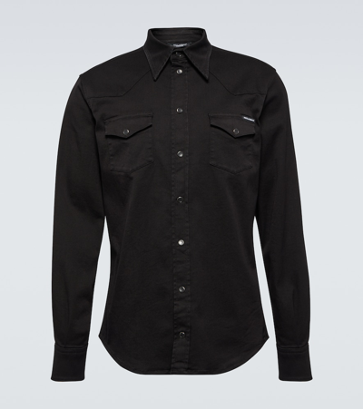 Dolce & Gabbana Cotton Shirt In Black