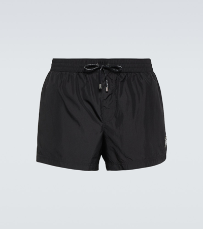 Dolce & Gabbana Nylon Swim Shorts In Black