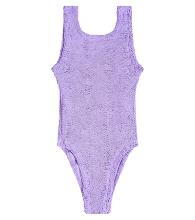 Hunza G Kids' Alva Swimsuit In Purple
