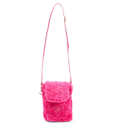 Monnalisa Kids' Teddy Shoulder Bag In Pink