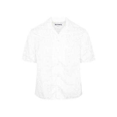 Sunnei Monogram Short-sleeve Shirt In Cream