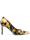 Versace Jeans Couture High-heel Pumps With Elegant Design And Comfortable Fit In Black
