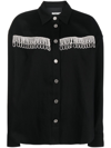 ROTATE BIRGER CHRISTENSEN CRYSTAL-EMBELLISHED LONG-SLEEVE SHIRT