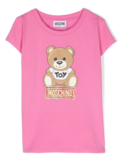 Moschino T-shirt Mit Teddy-print In Pink