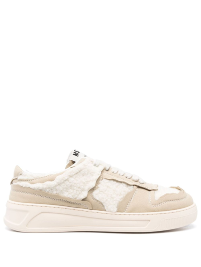 Msgm Fg1 Panelled Sneakers In Neutrals