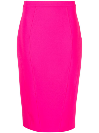 Pinko High-waisted Midi Skirt In Pink