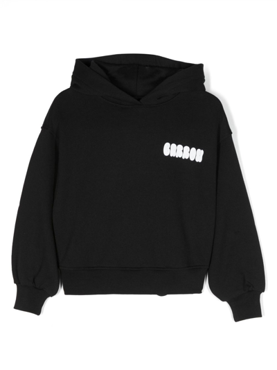 Barrow Logo-print Cotton Hoodie In Black