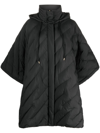 PINKO MUTEX QUILTED HOODED CAPE