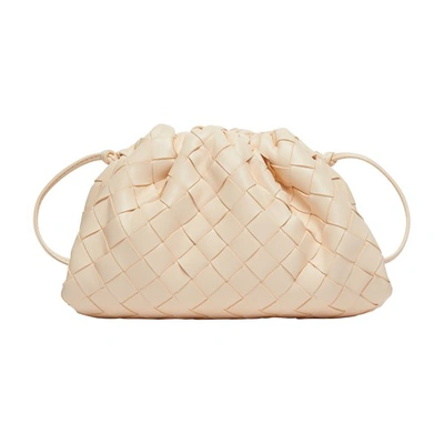 Bottega Veneta Pouch Mini Intrecciato-leather Clutch Bag In Macaroon_gold