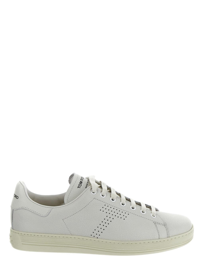 Tom Ford Low Top Sneakers In Cream