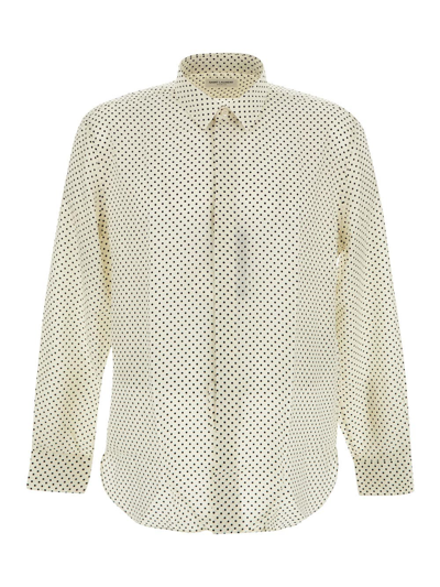 Saint Laurent Pois Shirt In White