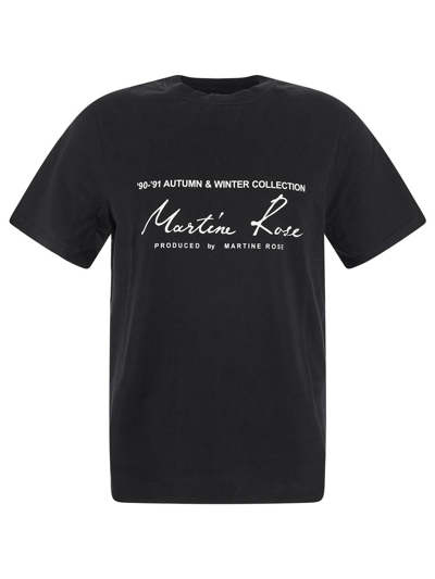 Martine Rose Logo Printed Short-sleeved T-shirt In Black