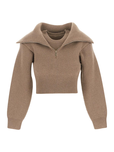 Jacquemus Le Maille Risoul Cropped Wool Jumper In New