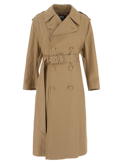 Mm6 Maison Margiela Classic Trench In Beis