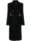 Pinko Ebook Double-faced Wool Coat In Black