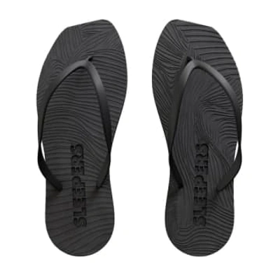 Sleepers Tapered Flip Flops In Black