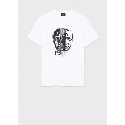 Paul Smith White Opposite Faces Graphic T Shirt