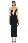 Christopher Esber Salacia Wire Maxi Dress In Black