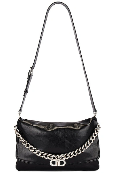 Balenciaga Large Bb Soft Flap Bag In Black