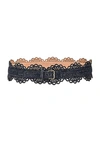 Alaïa Bustier Denim Belt In Bleu Denim