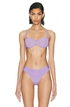 Cuup Mesh Balconette Bra In Amethyst