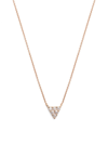 Dana Rebecca Designs 14kt Rose Gold Vivienne Lily Triangle Diamond Necklace In Gold