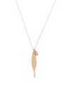 Dana Rebecca Designs 14kt Rose Gold Sadie Pearl Diamond Charm Necklace In Gold