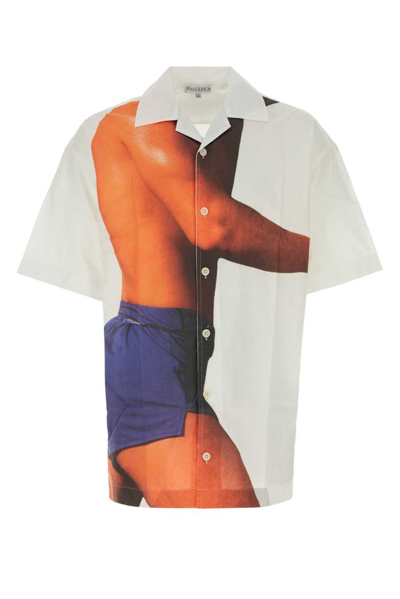 Jw Anderson Printed Polo Shirt In White