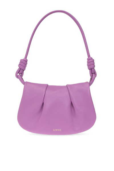 Loewe Paseo Convertible Leather Shoulder Bag In Rockrose