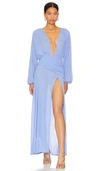Camila Coelho Kimber Maxi Dress In Baby Blue