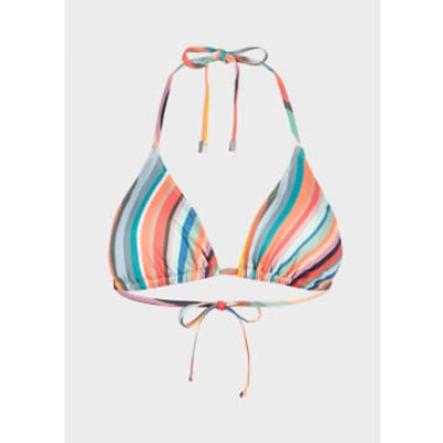 Paul Smith Multi Swirl Bikini Top In Multicolour