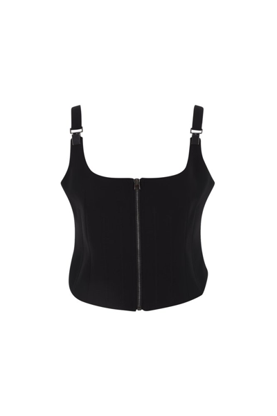 Tom Ford Square Neck Corset Top In Black