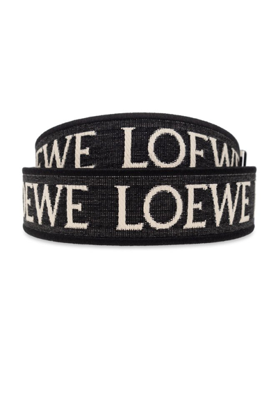 Loewe Logo Detailed Bag Strap In Black