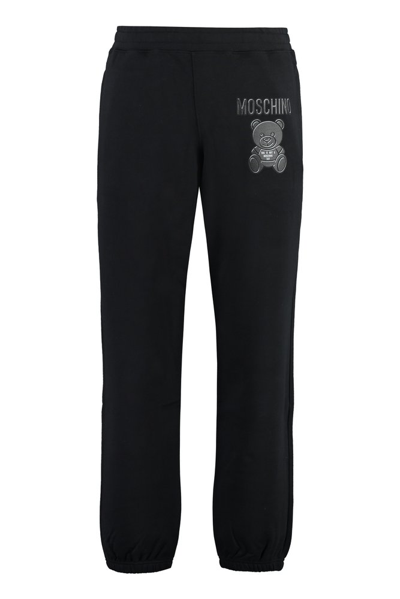 Moschino Logo Detailed Track Trousers In Black
