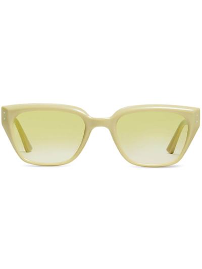 Gentle Monster Nada Y5 Logo-plaque Sunglasses In Yellow