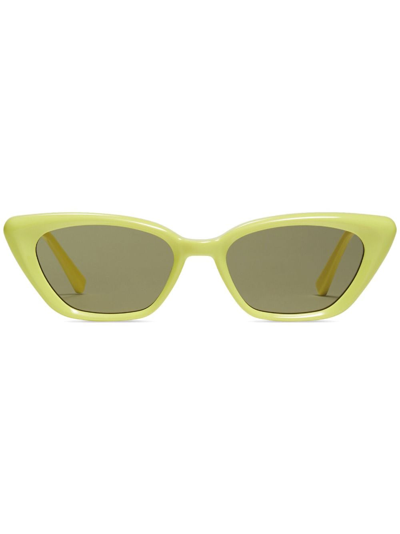 Gentle Monster Terra Cotta Y7 Logo-plaque Sunglasses In Yellow