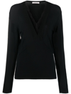 DOROTHEE SCHUMACHER LACE-DETAIL LONG-SLEEVE WOOL TOP