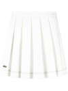 Lacoste X Roland Garros A-line Pleated Miniskirt In White