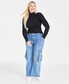 On 34th Women's Modal Long Sleeve Turtleneck, Created For Macy's In Deep Black