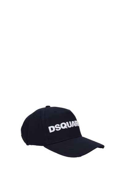 Dsquared2 Hats Cotton Blue White