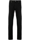 Zegna Logo-patch Slim-cut Trousers In Multicolor