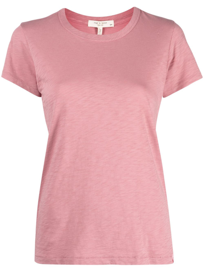 Rag & Bone The Slub Pima Organic Cotton T-shirt In Rosa