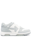 Off-white Out Of Office Leather Low Top Sneakers In Grey