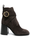 SEE BY CHLOÉ LYNA 85MM SUEDE BOOT