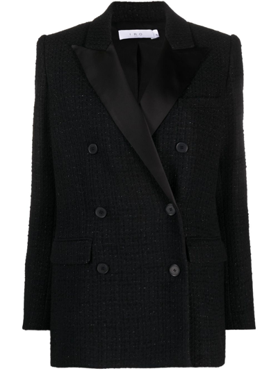 Iro Adelaide Double-breasted Blazer In Schwarz