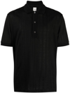 Shop Paul Smith Striped Organic-cotton Polo Shirt In Black