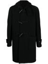 Lardini Hooded Duffle Coat In 黑色