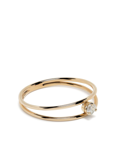 Zoë Chicco 14kt Yellow Gold Double Band Diamond Ring In 金色