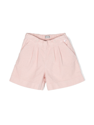 Il Gufo Babies' Box-pleat Corduroy Cotton Shorts In Pink